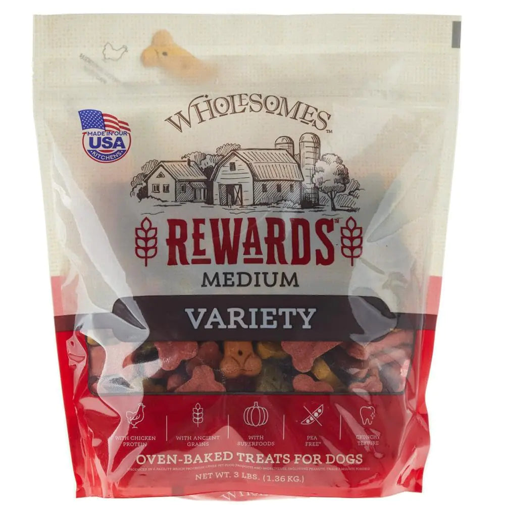 Wholesomes Rewards Medium Variety Biscuit Dog Treats 3 lb