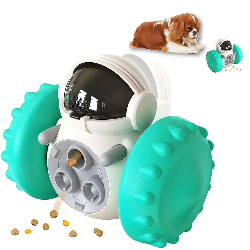 Roger Pet! Dog Treat Toy for Small Dogs Food Dispenser Toy Interactive Dog Toy Cat Slow Feeder Toy Treat Dispenser for Dog IQ Training Durable and Suitable for Dogs and Cats. (Turquoise)