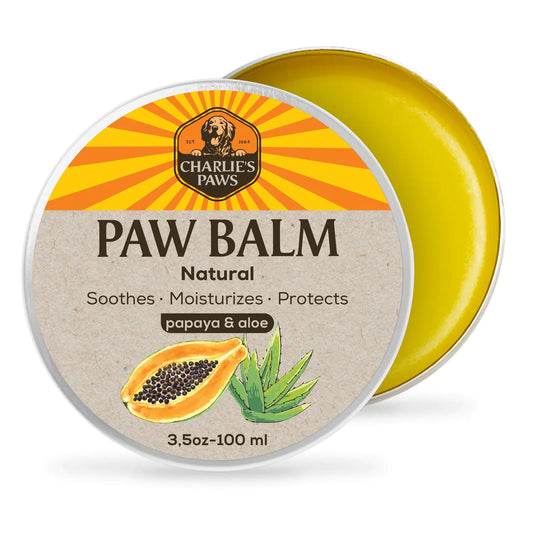 Paw Balm for Dog and Cat Paw Pad Balm Dog Nose Balm Cat Butter Paw Moisturizer Wax for Dog Pet Puppy Protect Dry Cracked Paw Foot Heals Restores Paw Elbows (Papaya 3.5 Fl Oz)