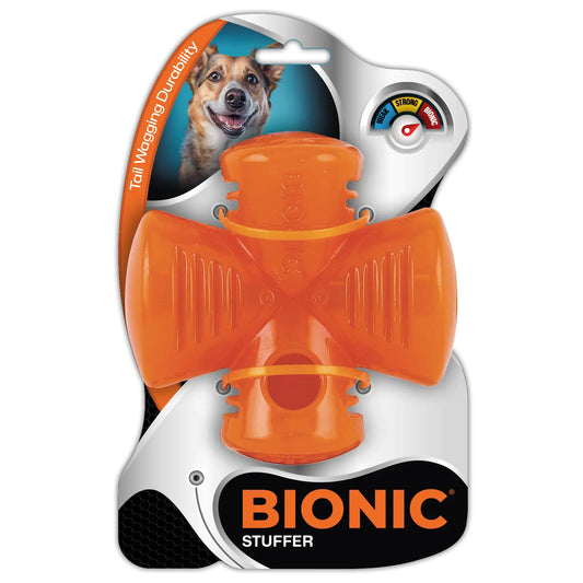 BIONIC Stuffer Treat Dog Toy - High-Visibility Treat Dispenser Great for Redirected Chewing