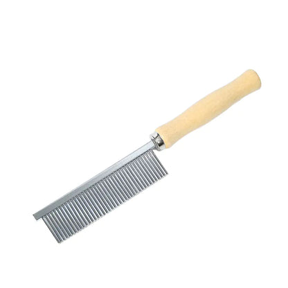 Large Wooden Handle Comb for Cat and Dog Grooming