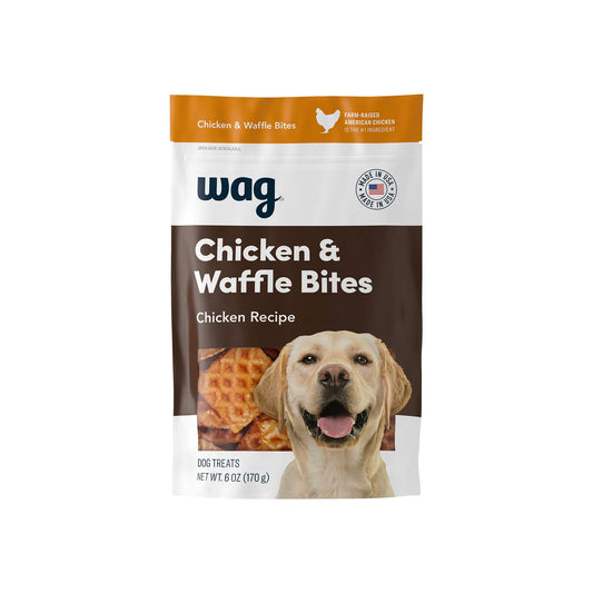 Wag Dog Treats Chicken and Waffle Bites 6oz