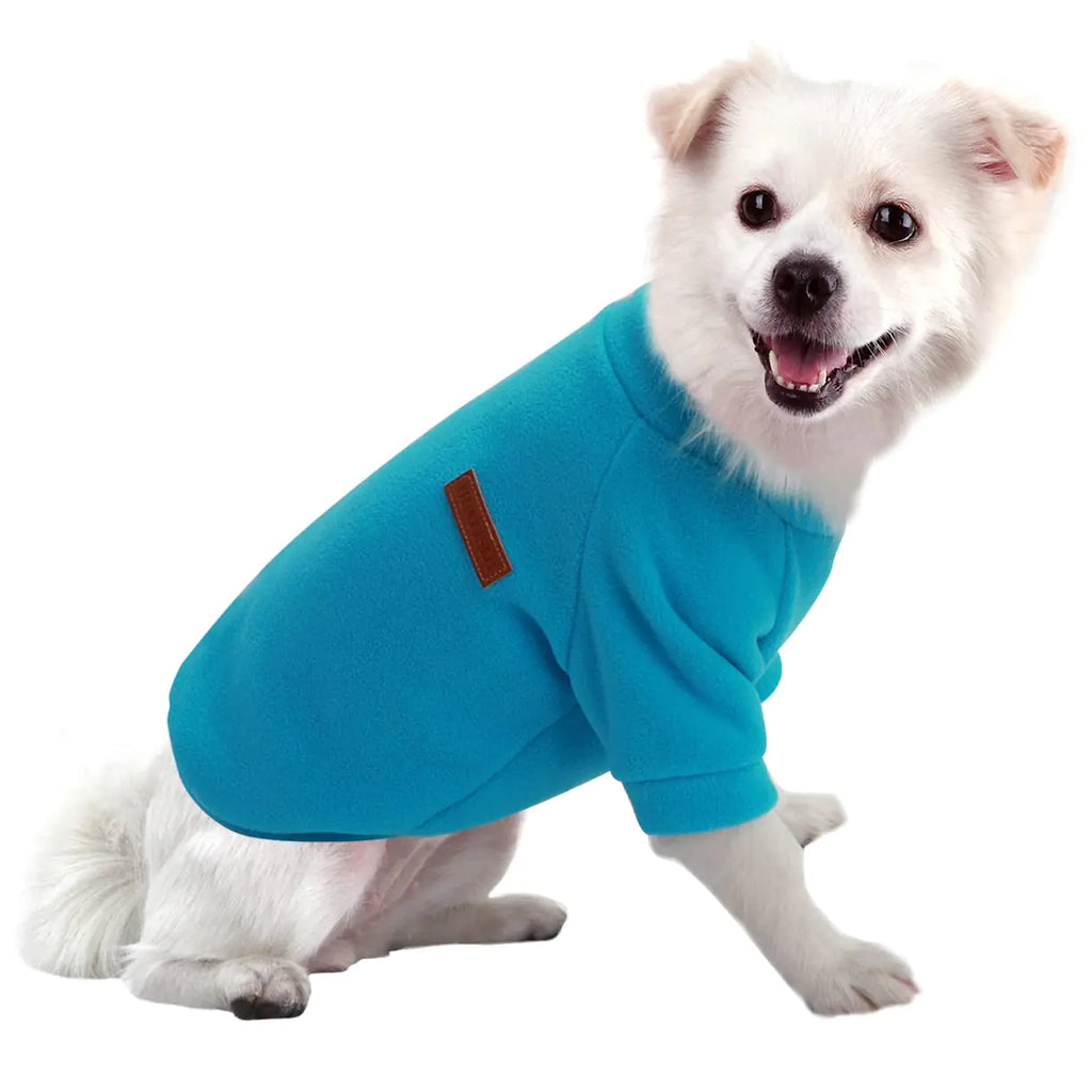 HuaLiSiJi Small Dog Sweater Dog Sweatshirts for Small Dogs Chihuahua Clothes Warm and Lightweight with a Soft Texture Easy to Wear and Bright Colors (Blue Small)