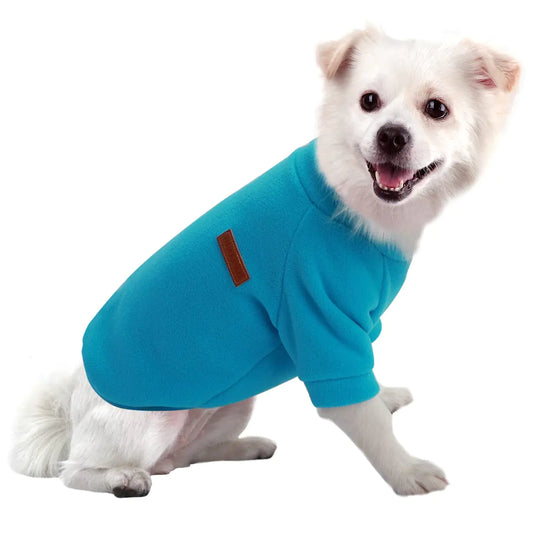 HuaLiSiJi Small Dog Sweater Dog Sweatshirts for Small Dogs Chihuahua Clothes Warm and Lightweight with a Soft Texture Easy to Wear and Bright Colors (Blue Small)