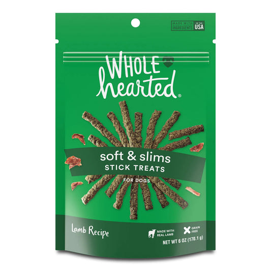 WholeHearted Grain Free Soft and Chewy Lamb Recipe Dog Stick Treats 6 oz.