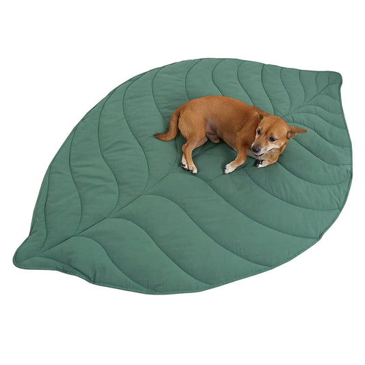 57x43 Inch Leaf Shaped Cotton Dog Blanket Extra Large Pet Blanket for Small Medium Large Dogs Machine Washable Puppy Mat for Couch Protection Soft Plush Dog Bed for Furniture Sofa Floor