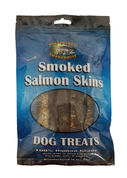 Smoked Salmon Skin Dog Treats - All Natural - Single Ingredient