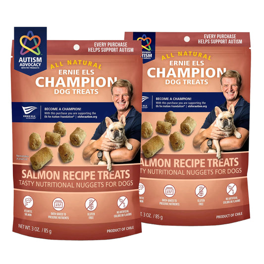 Ernie Els All Natural Salmon Dog Treats - Premium Dog Treats for Healthy Snacking Training and Rewards - 3 Ounce (Pack of 2)