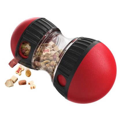COSOWO Interactive Dog Treat Dispenser and Puzzle Toys Dog Slow Food Feeder Rolling Ball for Reducing Boredom and IQ Training Toys Red