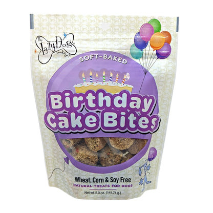 The Lazy Dog Cookie Co. Mutt Mallows Birthday Cake Soft Baked Dog Treats Vanilla with Confetti Sprinkles for Small Medium and Large Dogs Wheat-Free Baked in The USA 5 oz. (Pack of 1)