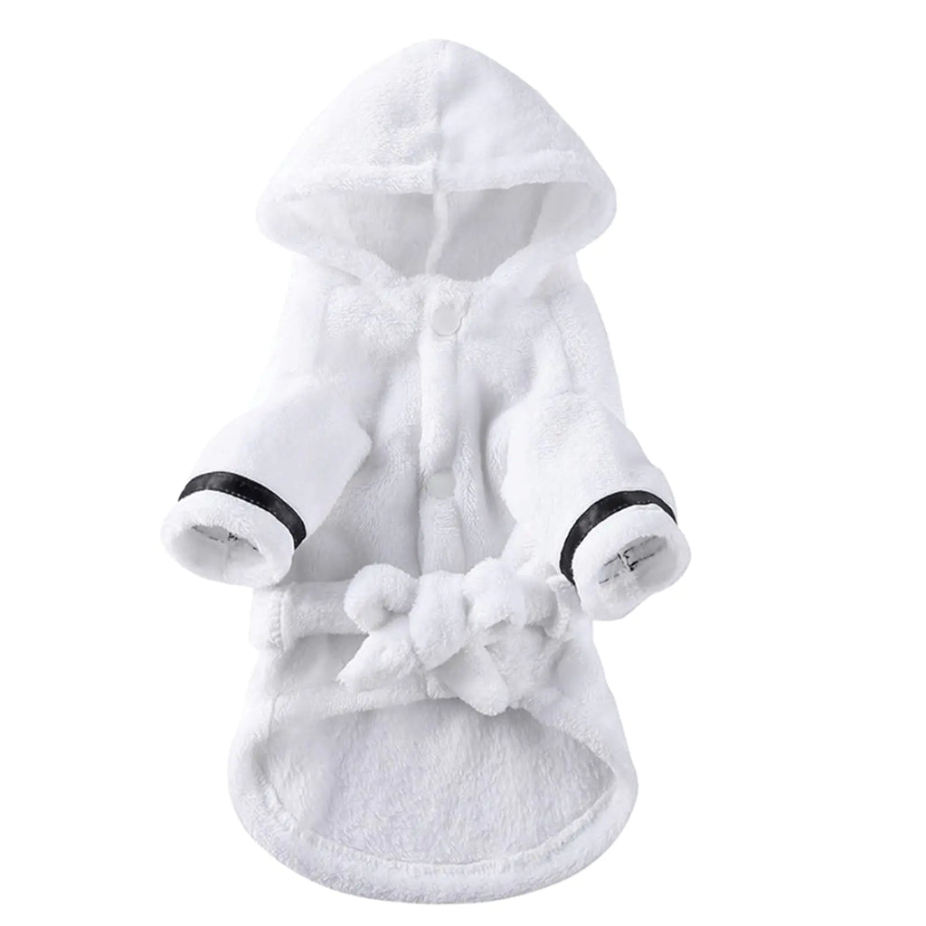 Petyoung Pet Bathrobe Dog Pajama Thickened Hooded Bathrobe Quick Drying and Super Absorbent Dog Bath Towel Soft Pet Nightwear for Puppy Small Dogs Cats