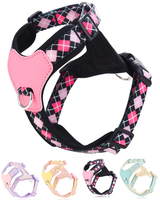 Petank Black Medium Dog Harness for Medium Dogs No Pull Dog Harness with 2 Leash Clips Easy Walk Dog Harness Medium Sized Dog Puppy Harness for Medium Dogs Adjustable Dog Vest Harness (Black M)