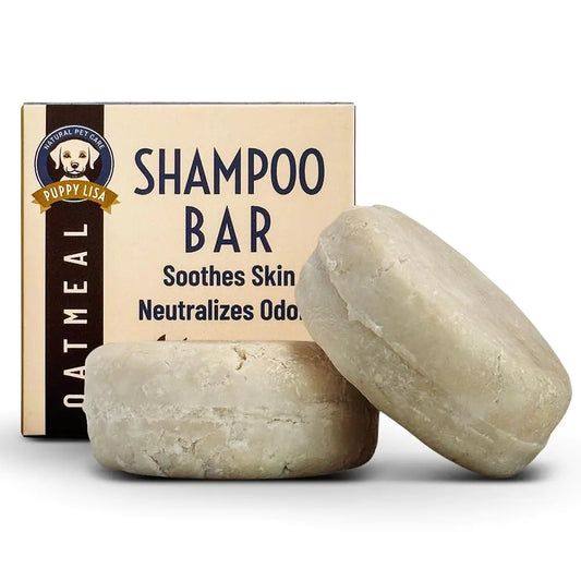PUPPY LISA Natural Dog Shampoo Bar - Neutralizes Odors - Made in USA Vegan Hypoallergenic - Made with Natural Ingredients - 1 Dog Shampoo Bar is Equivalent to 24oz of Liquid Oatmeal Shampoo (1 Bar)